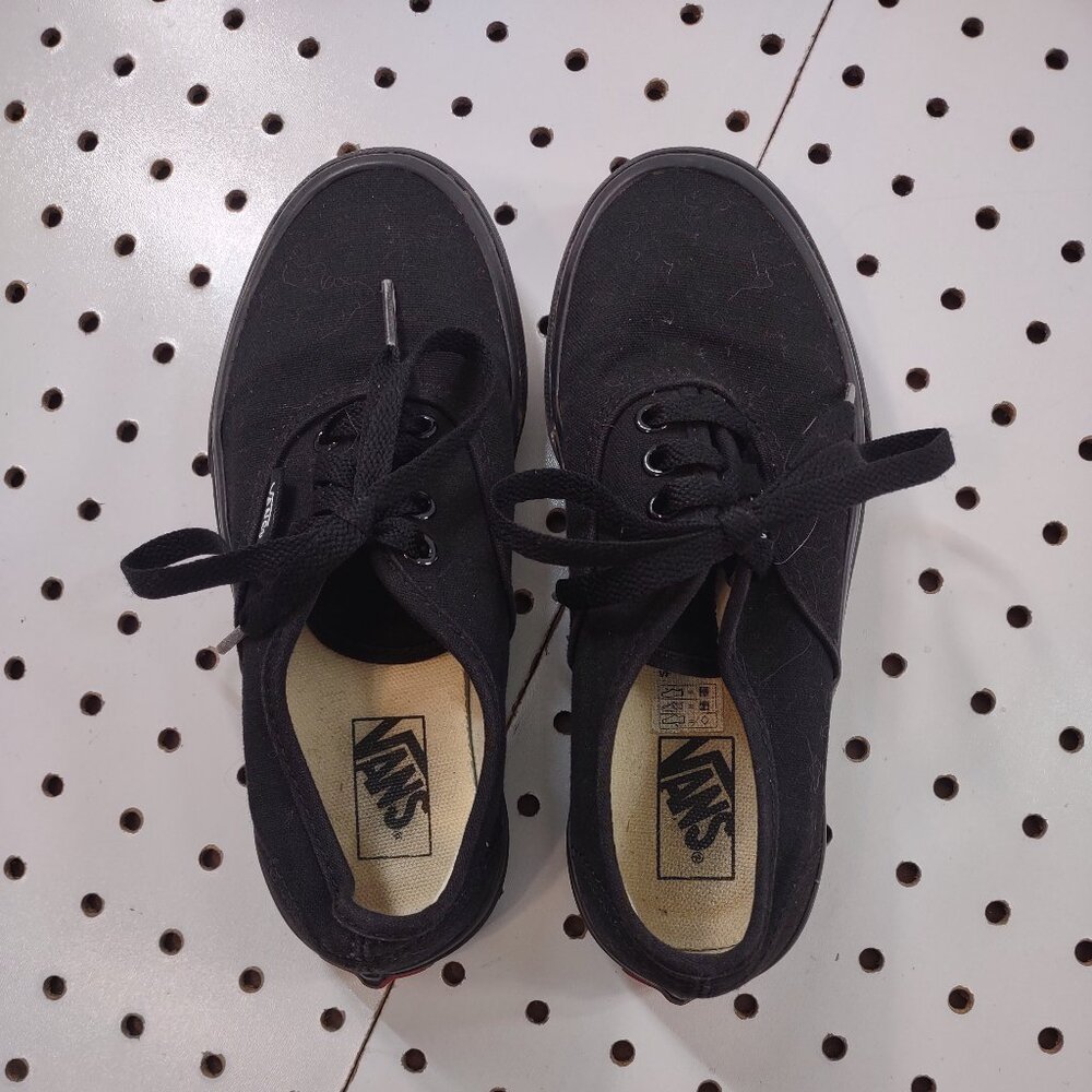 Vans Black Canvass Sneakers, Size Kids 1.5